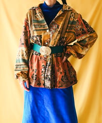 【tiny yearn】France Art Over Blouse