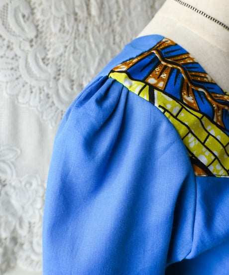 【tiny yearn】African Batik Flare Maxi Dress