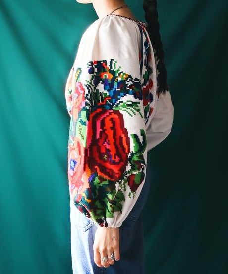 【Seek an nur】Romanian Vintage Embroidered Blouse