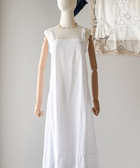 【Seek an nur】1920-40's antique cotton night dress