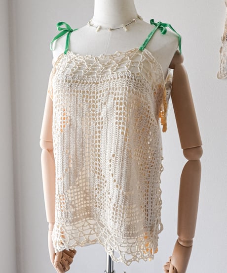 【Seek an nur】Vintage cotton crochet cami