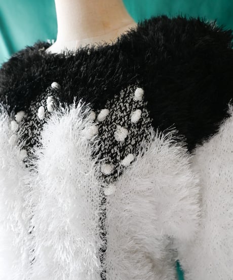 【Seek an nur】Euro Design Shaggy Knit Tops