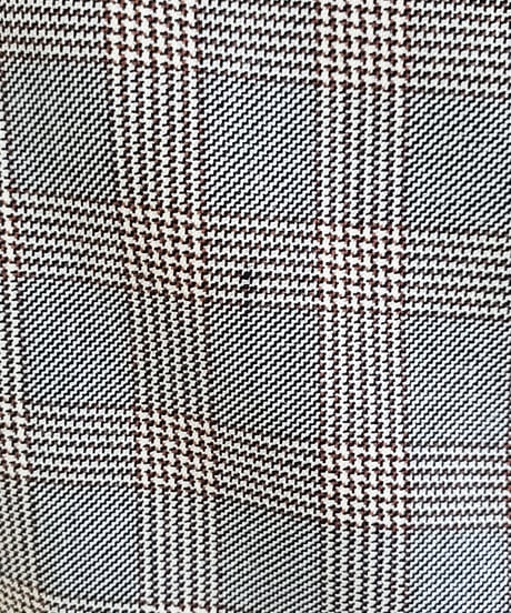 【Seek an nur】USA Glen Check Flare Slacks Pants