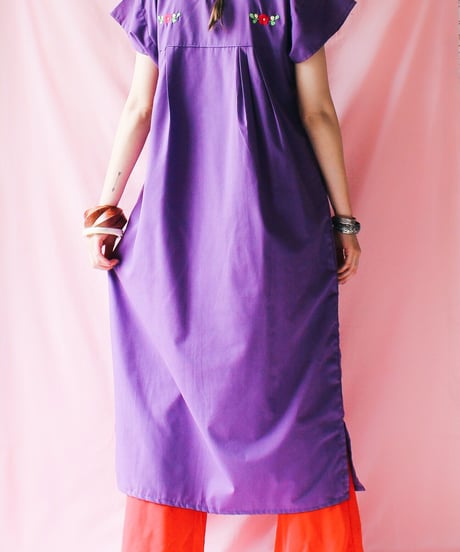 【tiny yearn】Mexican Floral Hand Embroidered Dress