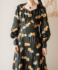 【tiny yearn】1970's euro floral maxi dress