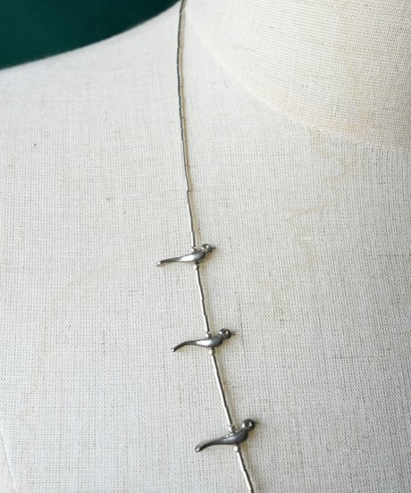 〈Accessory〉Native American Silver Fetish Bird Necklace