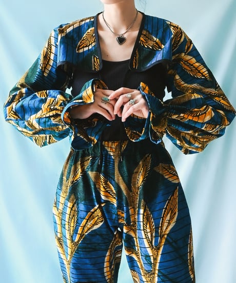 【tiny yearn】African Batik Bolero & Pants Set up
