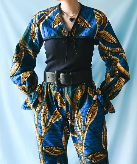 【tiny yearn】African Batik Bolero & Pants Set up