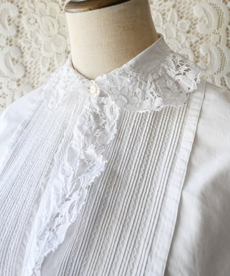【Seek an nur】French Antique Cotton Night Blouse