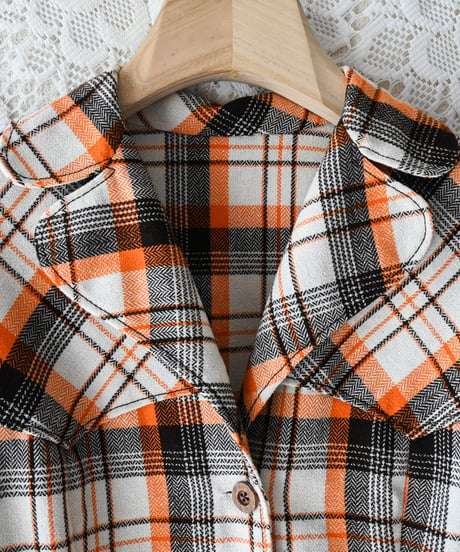 【tiny yearn】1960~70's Check Cropped Jacket