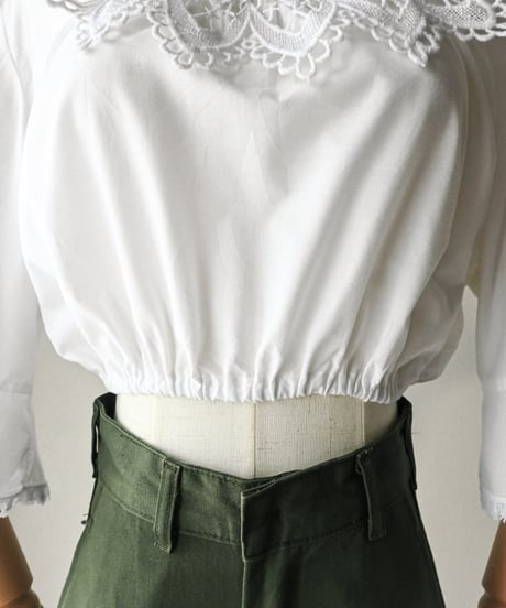 【Seek an nur】Euro cropped lace dirndl blouse