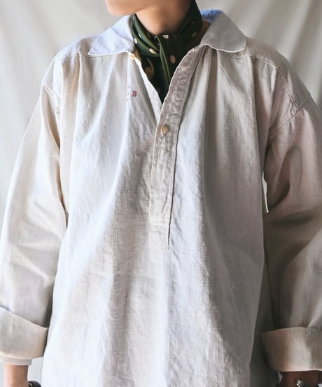 【Seek an nur】1900-20's French Antique Linen Smock