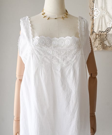 【Seek an nur】1900-20's antique cotton night dress
