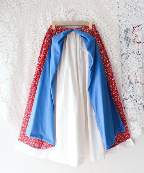 【tiny yearn】1970's Vintage Floral Layered Flare Skirt