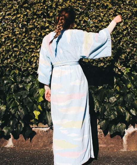 【tiny yearn】1970's Vintage Pile Beach Maxi Dress