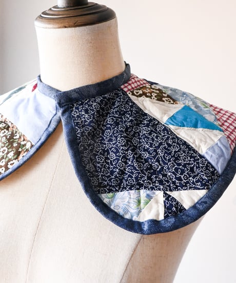 【tiny yearn】Crazy Quilted Patchwork Detachable Collar