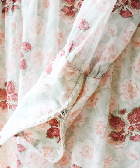 【Seek an nur】1970's Flower Sheer Maxi Dress