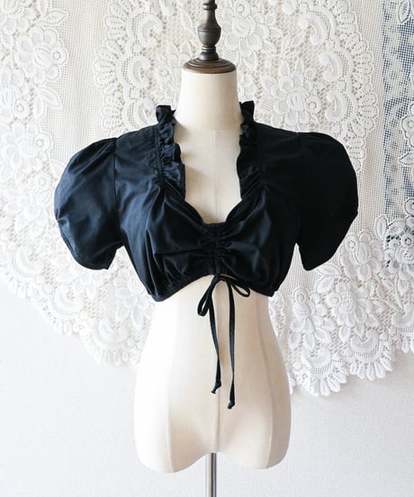 【Seek an nur】Euro Cropped Frill Dirndl Blouse