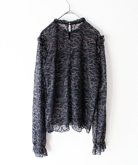【Seek an nur】Frill Black×Gold Lace Tops