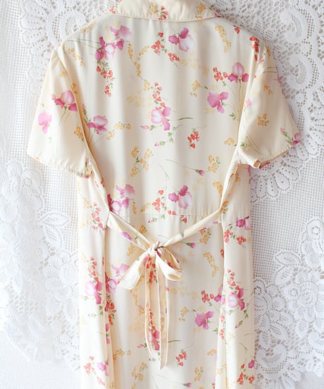 【Seek an nur】Watercolor Floral Shirt Maxi Dress