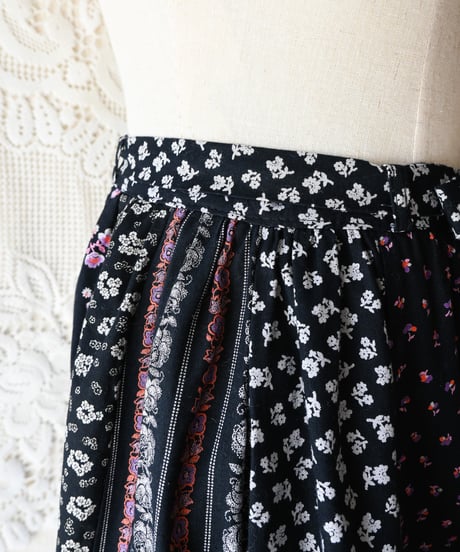 【Seek an nur】Euro Floral Maxi Skirt