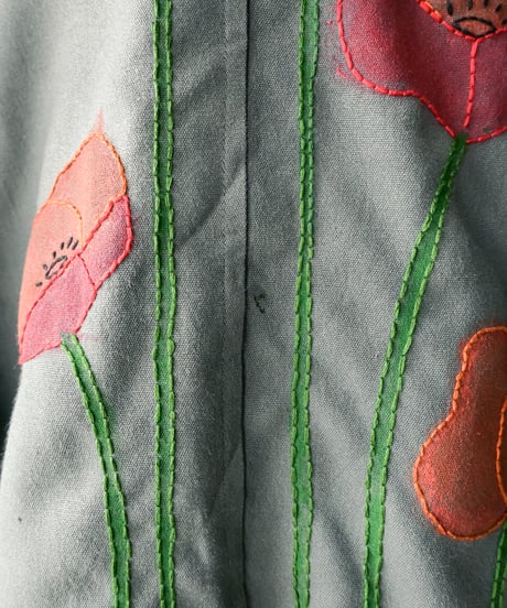 【tiny yearn】⁡60's French Embroidered Painted Work Coat