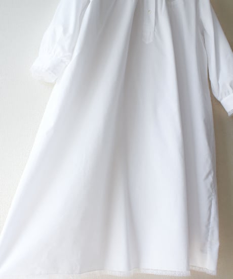 【Seek an nur】Euro Round Lace Night Shirt Dress
