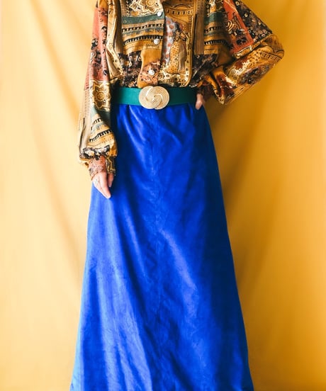 【tiny yearn】1970's Vintage Velvet Maxi Skirt