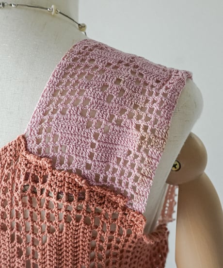 【Seek an nur】Vintage cotton crochet tops