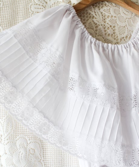 【Seek an nur】Shoulder Wrap Lace Flare Dress