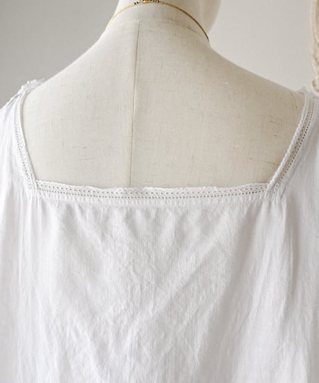 【Seek an nur】1900-20's antique cotton night dress