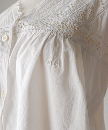 【Seek an nur】1890-10's antique night gown dress