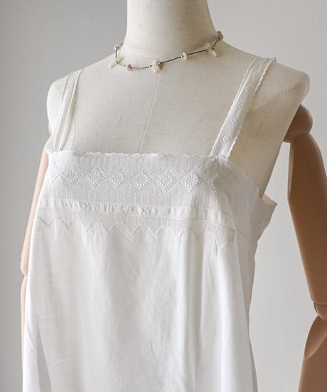 【Seek an nur】1900-20's antique cotton night dress