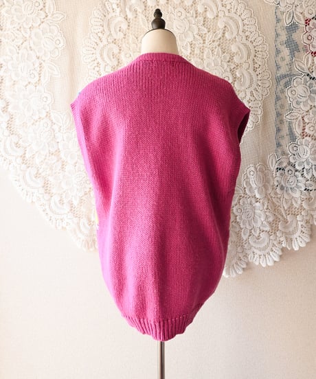 【tiny yearn】Argyle Acryl Knit Over Vest