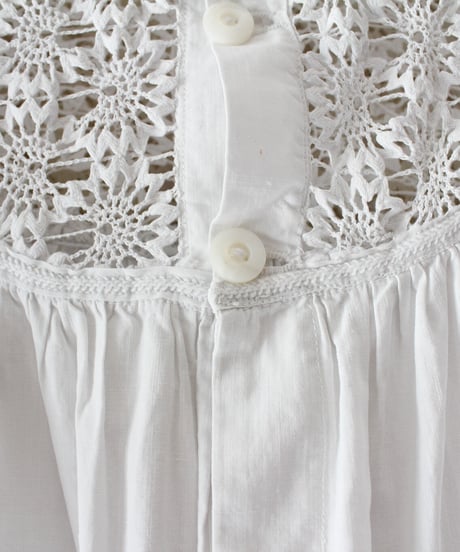 【Seek an nur】French Antique Hand Lace Flare Night Dress