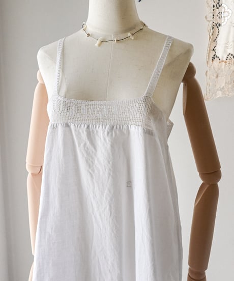 【Seek an nur】1890-20's antique night slip dress