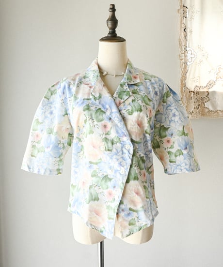 【Seek an nur】Euro floral art jacket blouse