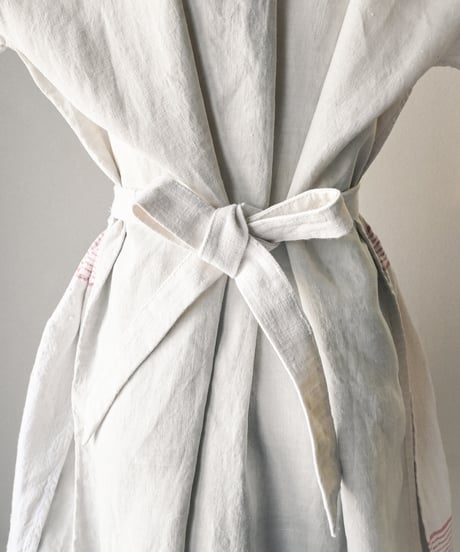 【Seek an nur】French antique linen waist apron