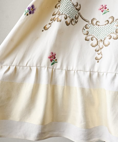 【Seek an nur】Vintage embroidered fabric cami dress