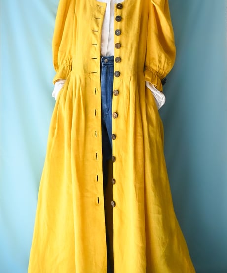【tiny yearn】Tyrolean Linen Puff Dirndl Dress