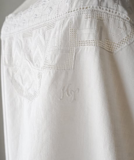 【Seek an nur】1900-20's antique cotton night dress
