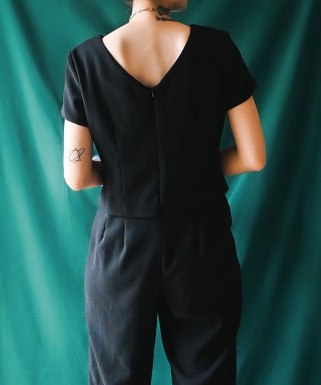 【Seek an nur】USA Black Jumpsuit