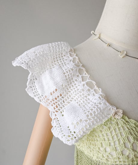 【Seek an nur】Vintage cotton crochet dress