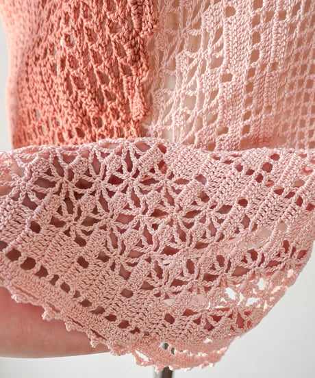 【Seek an nur】Vintage cotton crochet tops
