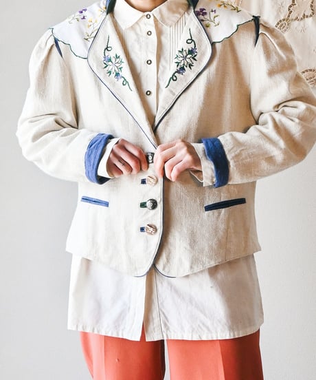 【Seek an nur】Tyrolean Linen Trachten Jacket