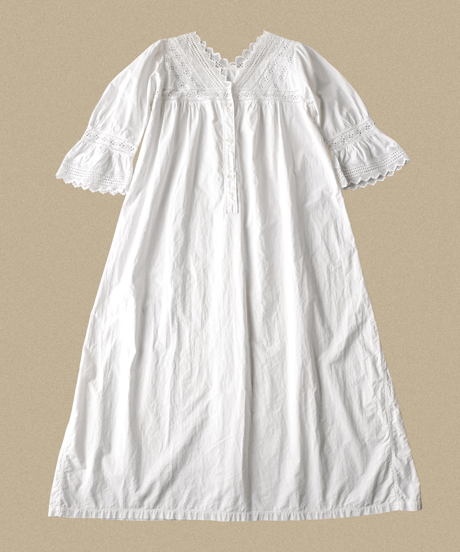 【Seek an nur】1890-10's antique night gown dress