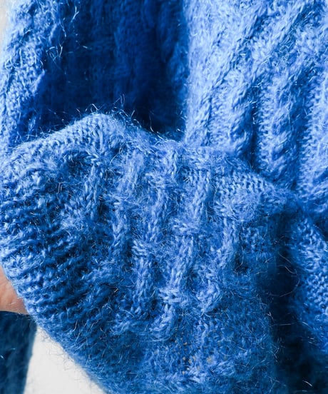 【tiny yearn】Cable Mohair Knit Over Cardigan