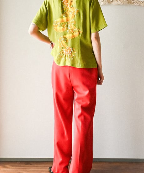 【curoam】1970's USA poly easy pants