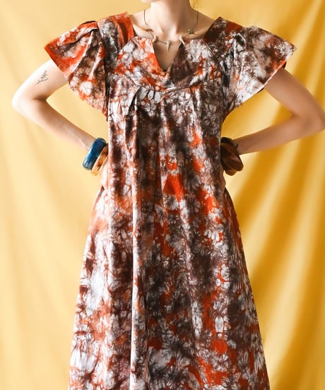 【tiny yearn】African Batik Maxi Dress