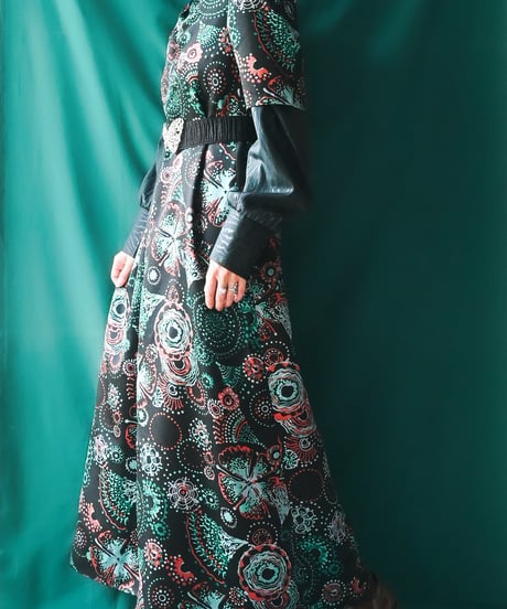【Seek an nur】1970's Euro Art Maxi Dress